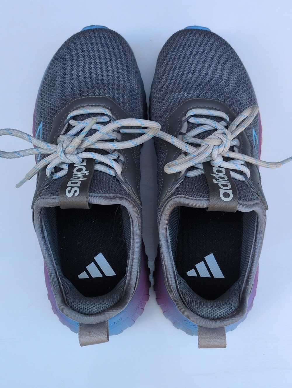 Adidas Kaptir Flow 2.0 Shoes Sneakers Girls size 3 - Picture 4 of 9